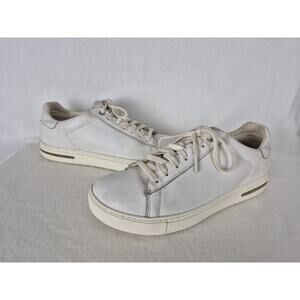Birkenstock Bend Shoes 39 Womens 8 White Leather Lace Up Oxford Sneaker